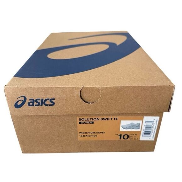 Asics Solution Swift FF Running White Pure Silver Color Women’s Running shoes 10 - Picture 10 of 11